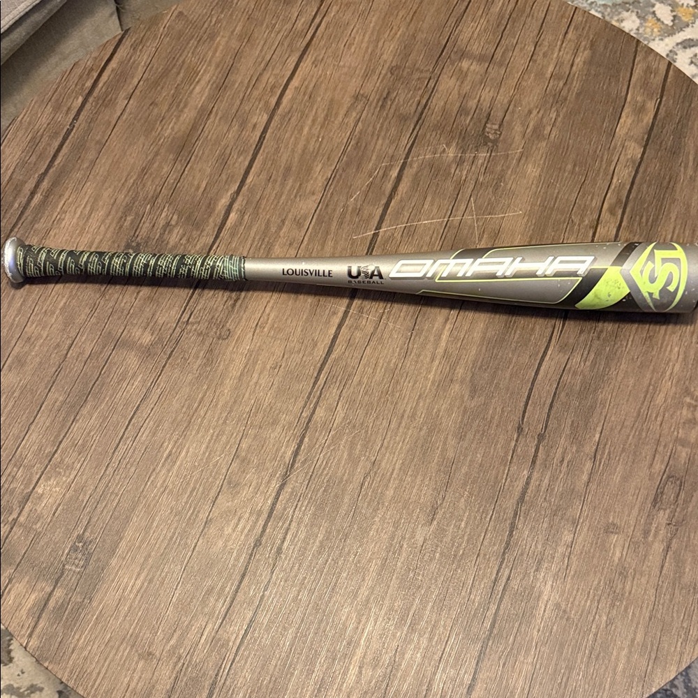 Louisville Slugger Omaha Youth Baseball Bat - Silver/Green